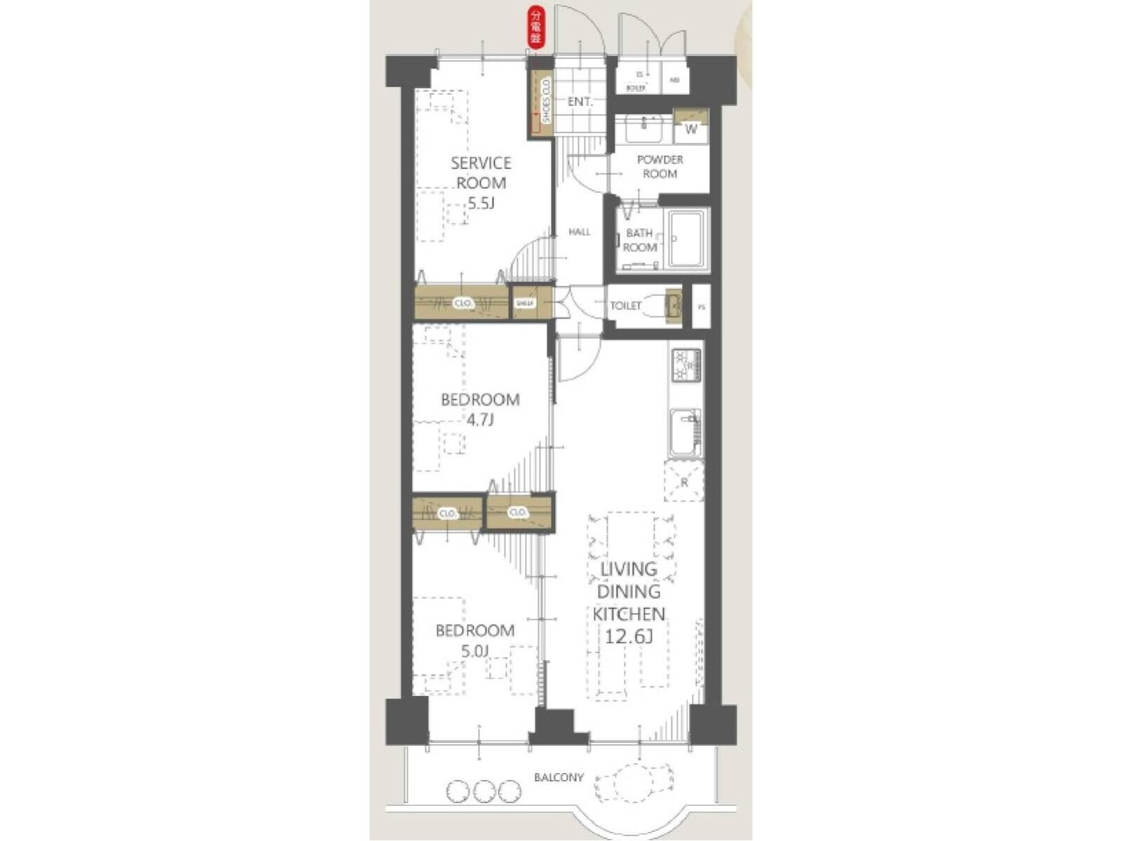 シーサイドパレス明石錦明館　2階部分