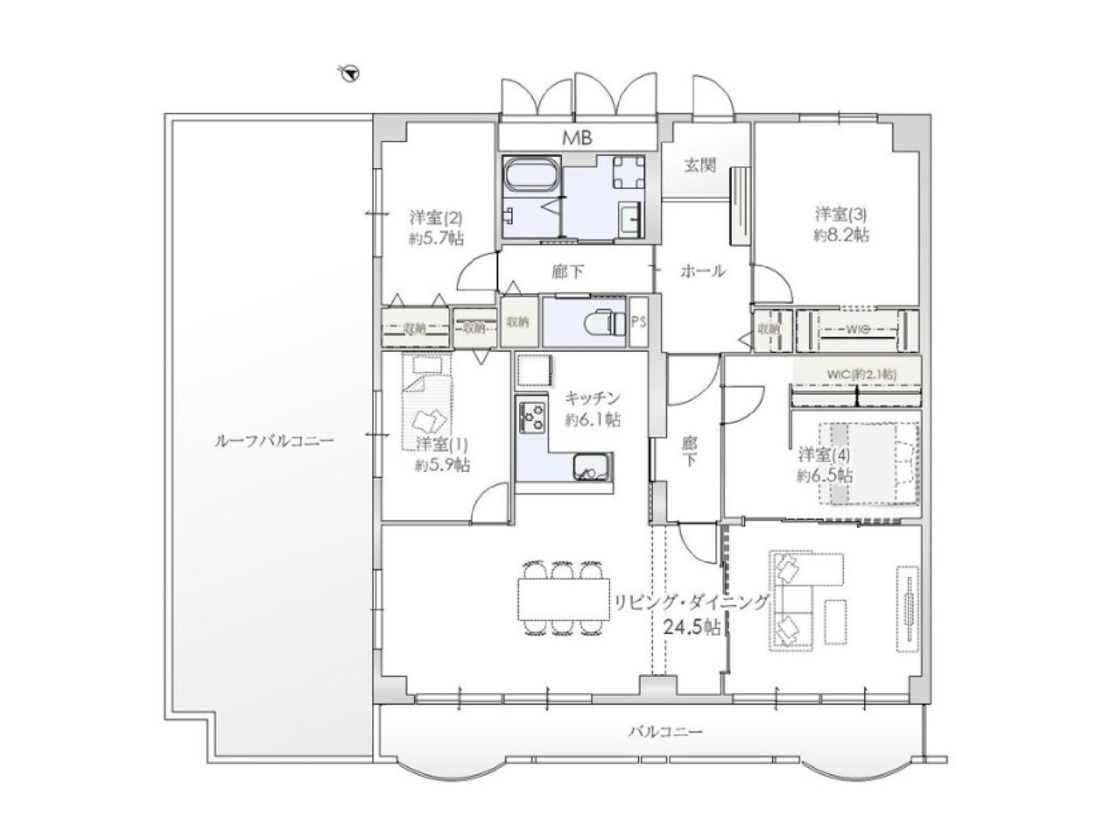 シーサイドパレス明石錦明館８階部分
