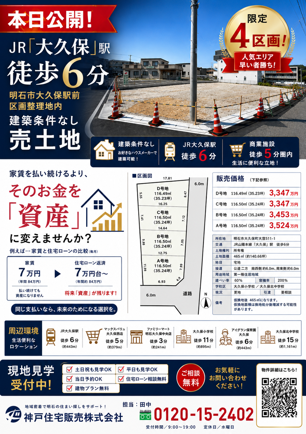【8月】新着物件大久保駅徒歩6分売り土地